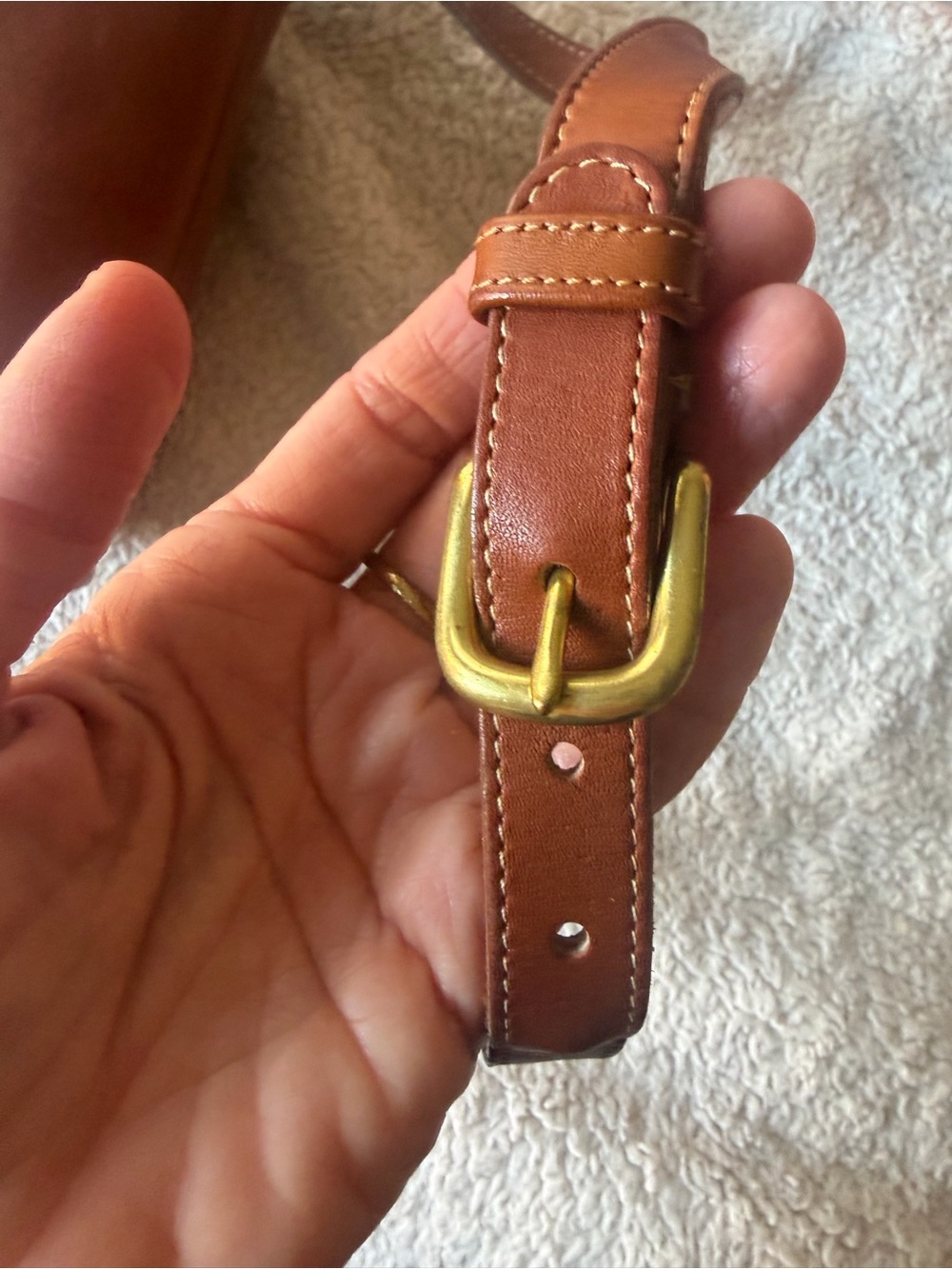 Vintage Coach Binocular Crossbody Bag British Tan - Picture 3 of 9